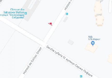 Призма A в Киеве, 3x6  Оноре де Бальзака вул., 52/22 - Лифаря вул. (Колиш. Сабурова) - 661374 схема