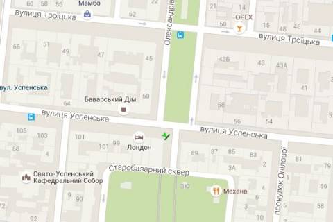 Backlight A in Vasylivka, 1.2x3.6  Uspens'ka st., 91 - Oleksandrivs'kij prosp. scheme