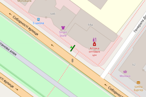 Citylight B in Poltava, 1.2x1.8  Sobornosti st., 64 (No1) scheme