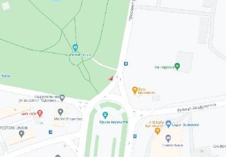 Видеоборд A у Одесі, 2.3x3.14  10-го Квітня., Дендропарк Перемоги, (розширення 480х336) - 558068 схема