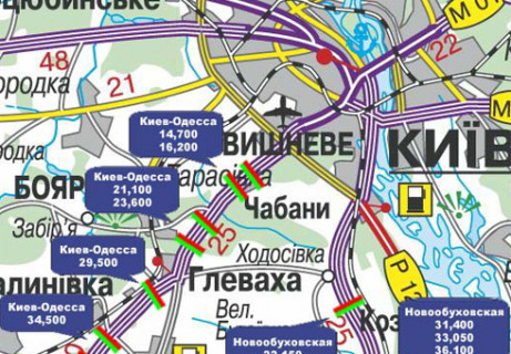 Билборд A в Киеве, 3x18  Траса M-05, Київ-Одеса, 14,700  (Напрямок з  Одеси в Киів) схема