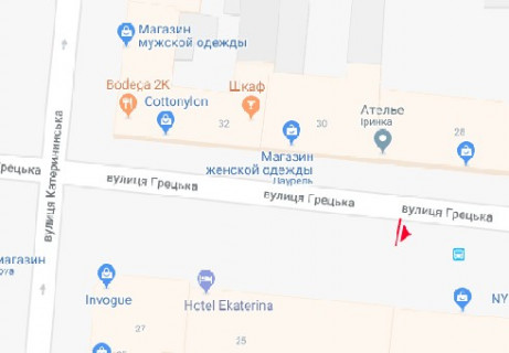 Ситилайт B в Одессе, 1.5x3  Грецька вул., 23 - Європейська вул. (Катерининська) схема
