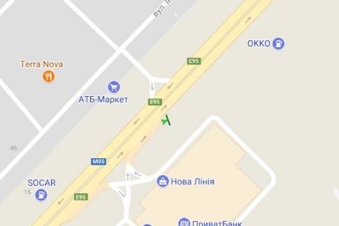 Билборд A в Васильевке, 3x6  Київ - Одеса, 01км + 400 до Києва біля супермаркета "Нова лінія" (справа в напр. м.Києва) схема