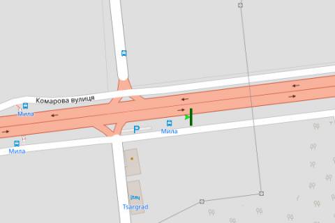Билборд A на трассах Киевской области, 3x6  Київ - Житомир, 12 км+800м до Києва (справа у напрямку  м.Київ) схема