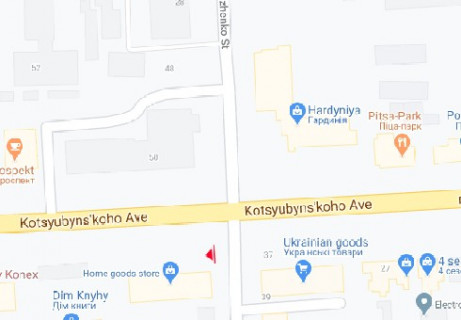 Скроллер A в Виннице, 2.3x3.14  Коцюбинського просп., 29 - Олександра Довженка вул. (Ленінградська вул.) - 663443 схема