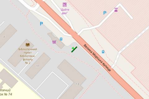 Билборд A в Николаеве, 3x6  Велика Морська вул., 13 схема