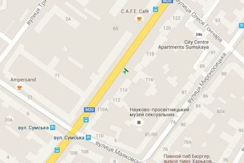 Ситилайт A в Харькове, 1.2x1.8  Сумська вул., 116 схема