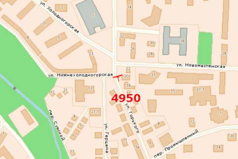 Билборд A в Сумах, 3x6  вул. Британська (Горького), 18 схема