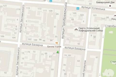 Скроллер A в Одессе, 2.3x3.14  Преображенська вул. - Базарна вул. - 67249 схема