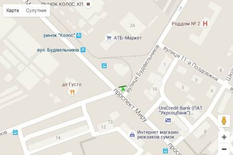 Білборд, Бігборд (Борд)  A у Василівці, 3x6  Миру просп. - Будівельників вул., (№2) схема