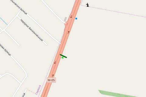 Билборд A на трассах Киевской области, 3x6  Київ - Одеса, 14 км+000м до Києва (справа у напрямку  Одеської пл. ) схема