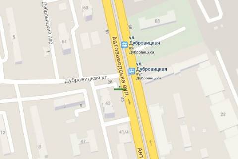 Билборд A в Киеве, 3x6  Автозаводська вул., 43 - Дубровицька вул. (у напрямку  Лугової вул.) схема