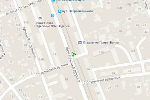 Билборд A в Одессе, 3x6  Фонтанська дорога, 55 схема
