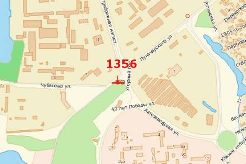 Билборд A в Васильевке, 3x6  Моторобудівельників просп. (Прибережна автомагіст.) - Привокзальна вул. (Луначарського вул.) схема