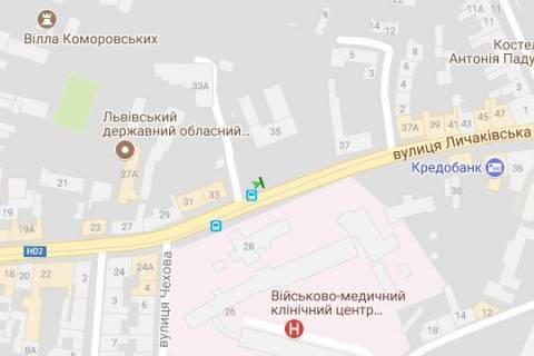 Бэклайт B в Львове, 1.2x1.8  Личаківська вул., 35 схема