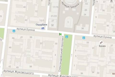 Citylight B in Vasylivka, 1.2x1.8  Bunina st., 35 - Oleksandrivs'kij prosp. scheme