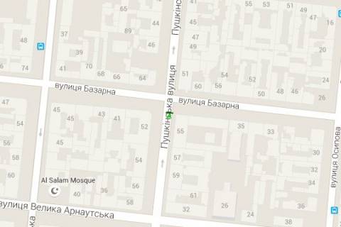 Citylight A in Vasylivka, 1.2x1.8  Puskins'ka st., 55 - Bazarna st. scheme