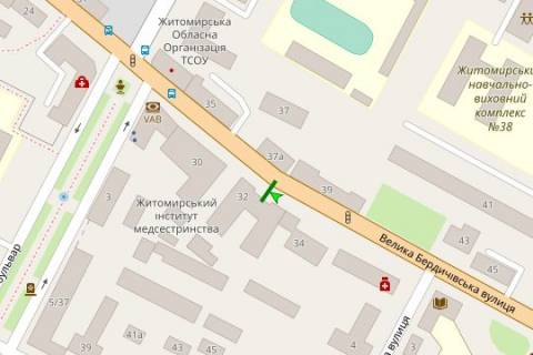 Ситилайт B в Васильевке, 1.2x1.8  Велика Бердичівська вул., 32 схема