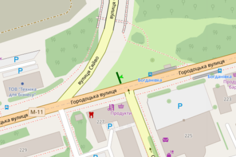 Скролер, Скрол A у Львові, 2.3x3.14  Городоцька вул. - Сяйво вул. - 530522 схема
