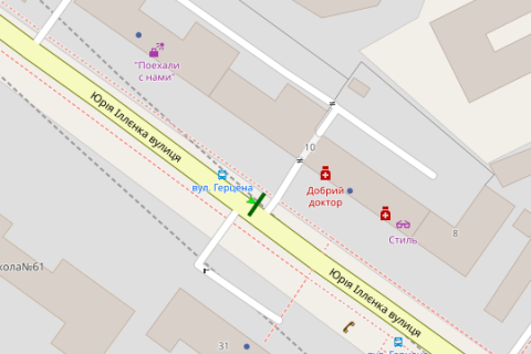 Citylight B in Vasylivka, 1.2x1.8  Illenka Uria st., 10 scheme