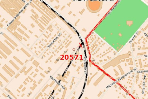 Билборд A в Васильевке, 3x6  Смілянська вул., 75 - Володимира Ложешнікова вул. (Крупської вул.), (залізничний міст) схема