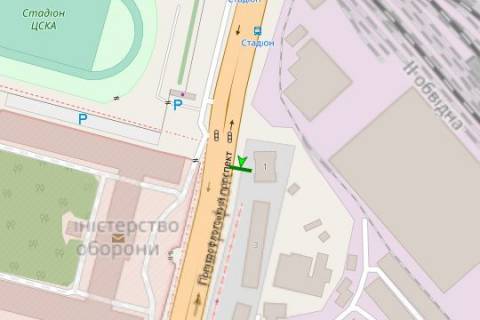 Бэклайт B в Киеве, 2.3x3.14  просп. Повітряних Сил (Повітрофлотський)., , 1 схема