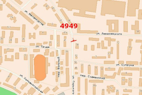 Билборд B в Васильевке, 3x6  Британська вул. (Горького вул.) - Гетьмана Павла Скоропадського вул. (Леваневського вул.) (права) схема