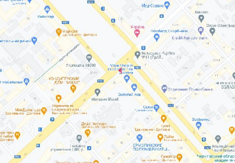 Видеоборд A в Чернигове, 2.3x3.14  Миру просп., 26 (розширення 480х336) - 617012 схема