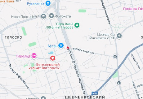Скроллер A в Львове, 2.3x3.14  Вячеслава Чорновола просп., 101 - 663594 схема