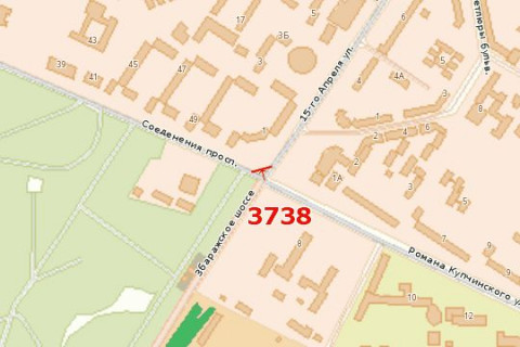 Билборд B в Васильевке, 3x6  15-го Квітня вул. схема