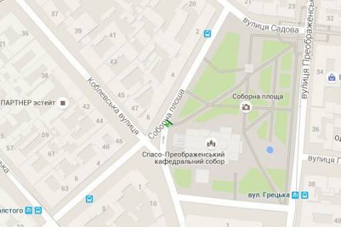 Сiтiлайт A у Одесі, 1.2x1.8  Соборна пл. - Кіри Муратової вул. (Льва Толстого) схема