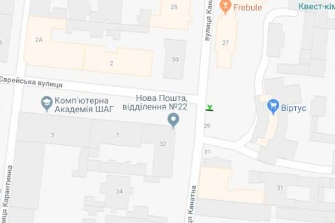 Ситилайт B в Одессе, 1.2x1.8  Канатна вул., 29 - Єврейска вул. схема