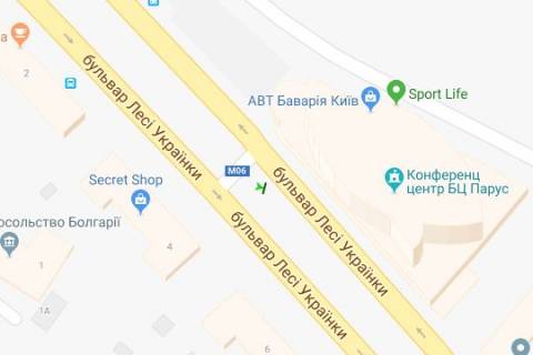 Бэклайт B в Киеве, 1.2x1.8  Лесі Українки бульв., 1 розподільник схема