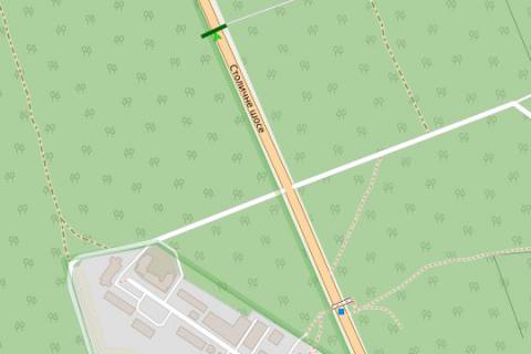 Билборд B в Конче-Заспе, 3x6  Столичне шосе, 270 м. до повороту на Лісництво (у напрямку Києва) схема