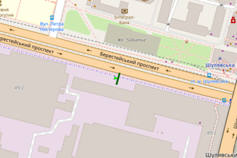 Призма A в Киеве, 3x6  Берестейський просп., 50 - 663737 схема