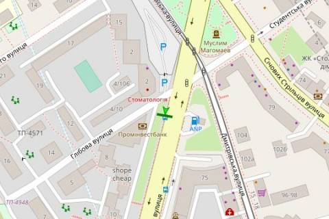 Ситилайт A в Киеве Чорновола В`ячеслава вул., 8А, зуп. "вул. Златоустівська" схема
