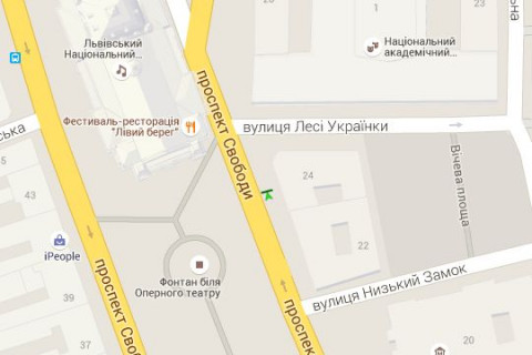 Сiтiлайт A у Львові, 1.2x1.8  Свободи просп., 24 схема