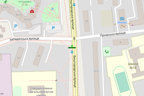 Призма A в Киеве, 3x6  Вишгородська вул. - Западинська вул. - 661361 схема
