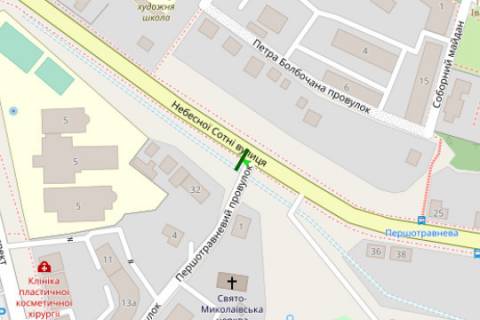 Billboard B in Poltava, 3x6  Nebesnoi Sotni st. - Persotravnevij prov. scheme