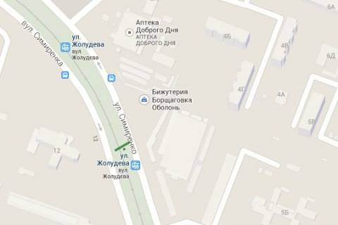 Billboard B in Kyiv, 3x6  Simirenka st., 2;100m do povorotu na Zoludeva st.; navproti universamu (u napramku  Kol'cova bul'v.) scheme