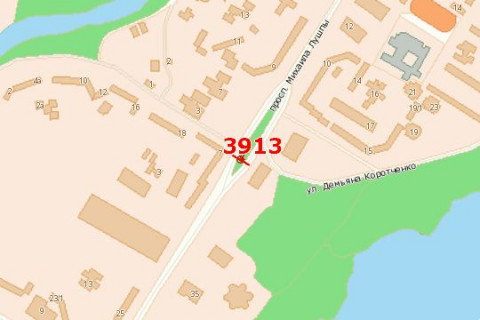 Билборд A в Сумах, 3x6  Михайла Лушпи просп., 8 (Банк "Правекс") схема