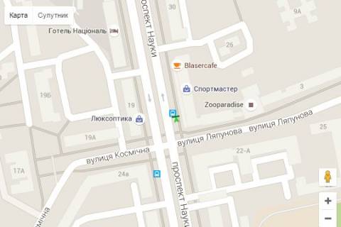 Нестандарт A в Харькове, 1.2x1.8  Науки просп. (Леніна просп.) - Академіка Ляпунова вул., (зупинка) схема