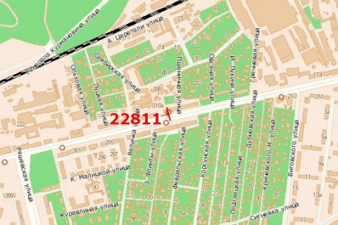 Билборд B в Васильевке Городоцька вул., 188 - Вівсяна вул. (в центр) схема