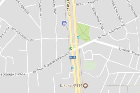Скроллер A в Васильевке Гагаріна просп. - Азербайджанська вул. - 425994 схема