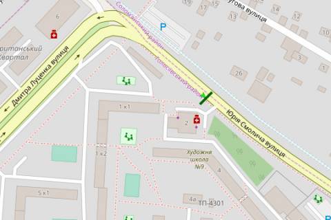Билборд A в Киеве, 3x6  Дмитра Луценка вул., 2 схема