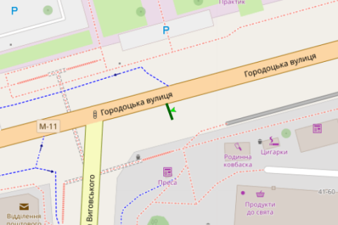 Скроллер B в Львове, 2.3x3.14  Городоцька вул., 249 - Виговського вул. (Івана Виговського вул.) - 668764 схема