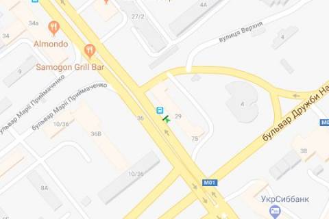 Беклайт A у Києві, 1.2x1.8  Лесі Українки бульв., 29 схема