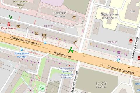 Скроллер A в Киеве, 2.3x3.14  Берестейський просп., , 20 - 273610 схема