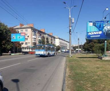 Билборд B в Полтаве, 3x6  Сінна вул. - Капітана Володимира Кісельова вул. (Зигіна)., (готель Київ) фото 1