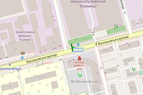 Билборд A в Киеве, 3x6  Васильківська вул., 28 схема